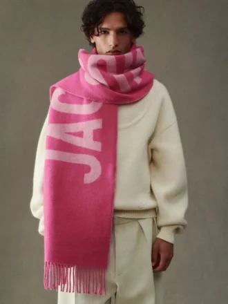 The Jacquemus scarf Fringe logo scarf