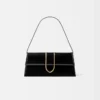 The long Bambino Long metal flap bag