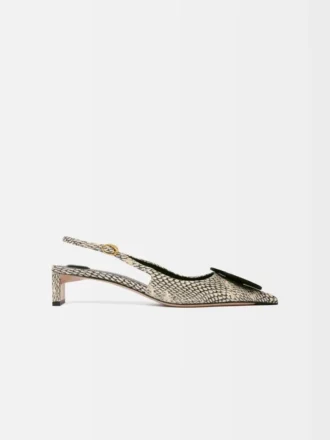 The low Duelo slingbacks Circle and square kitten heels The low Duelo slingbacks Circle and square kitten heels
