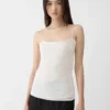 The Plumetis knit Draped tank top