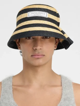 The Vela hat Folded raffia bucket hat The Vela hat Folded raffia bucket hat